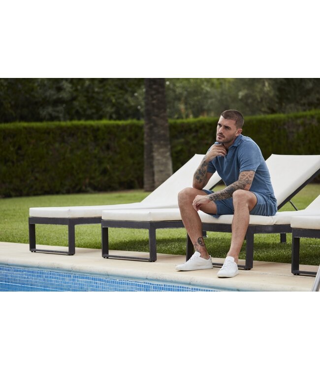 Stenstroms Polo, Korte Mouw, Badstof, RAF Blauw