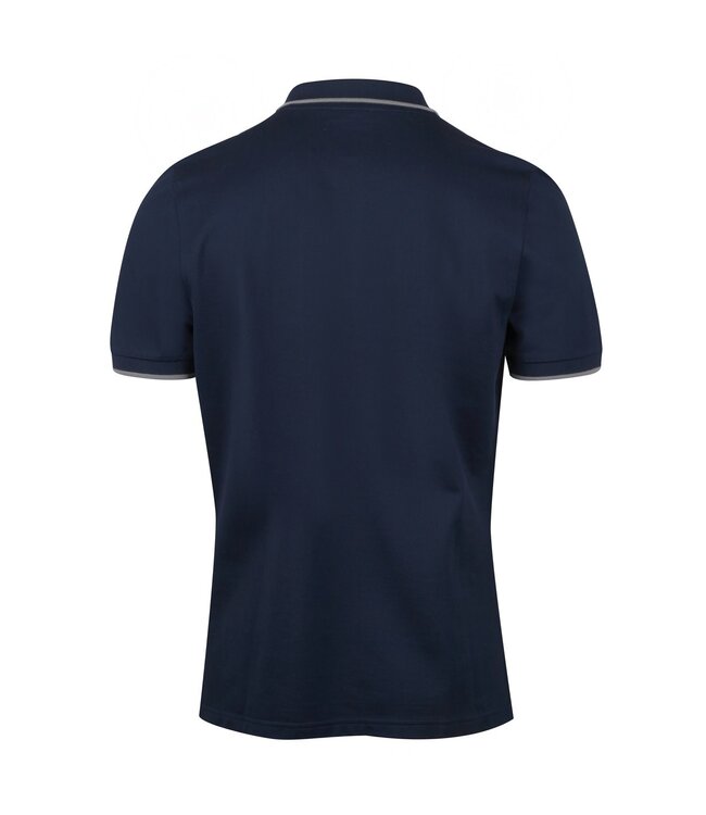 Stenstroms Polo, Korte Mouw, Pique Katoen, Donkerblauw