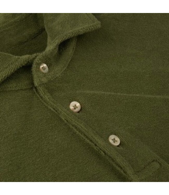 Stenstroms Polo, Korte Mouw, Badstof, Zachtgroen