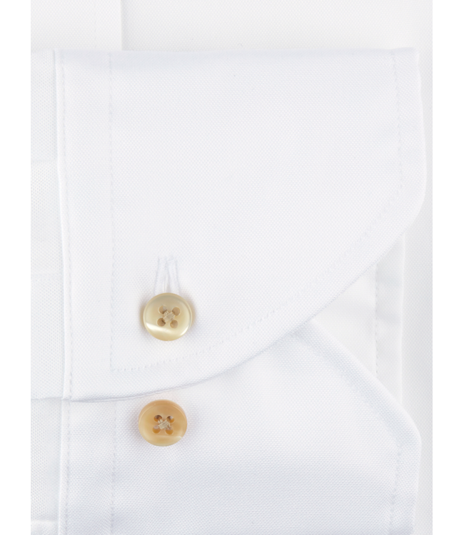 Stenstroms Overhemd, Lange Mouw, Casual, Oxford, Katoen, BD Kraag, Wit, Slimline