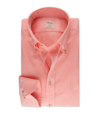 Stenstroms Stenstroms, Overhemd, Lange Mouw, Casual, Oxford, Katoen, BD Kraag, Oranje, Slimline