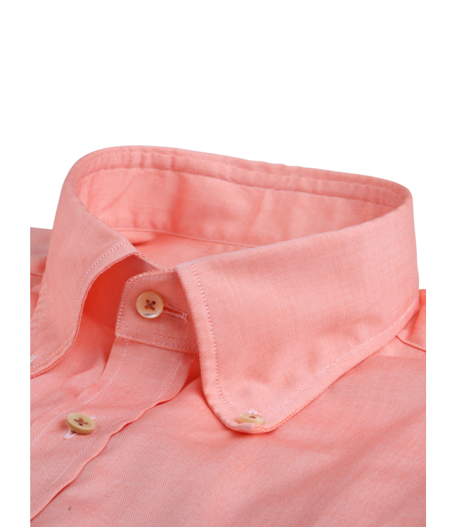Stenstroms Overhemd, Lange Mouw, Casual, Oxford, Katoen, BD Kraag, Oranje, Slimline