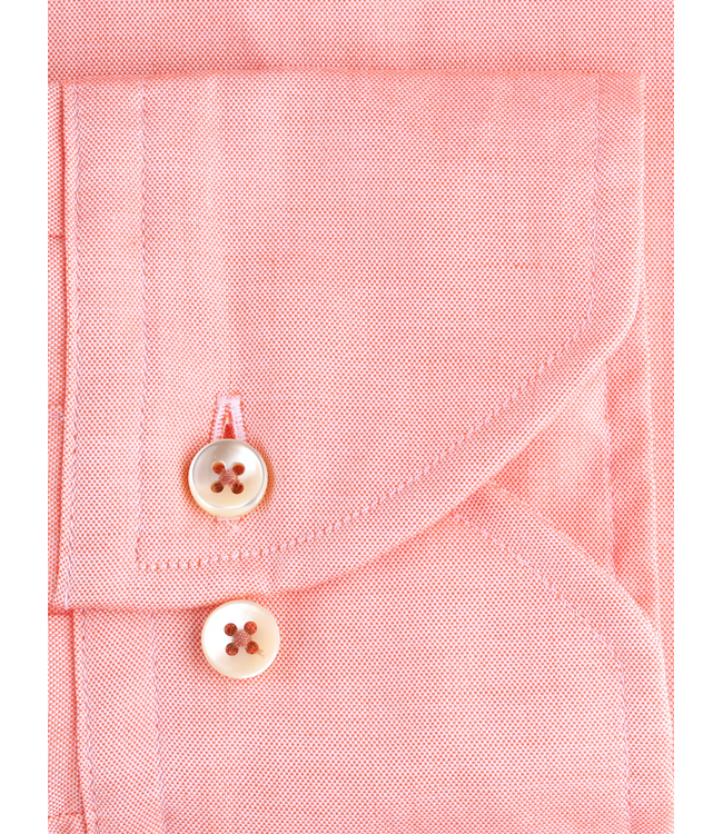 Stenstroms Overhemd, Lange Mouw, Casual, Oxford, Katoen, BD Kraag, Oranje, Slimline