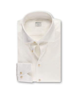 Stenstroms Stenstroms, Overhemd, Lange Mouw, Katoen / Linnen Mix, Off White, Slimline