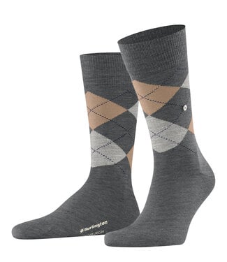 Burlington Burlington, Paar Sokken, Model Edinburgh,  Dark Grey, Aigle