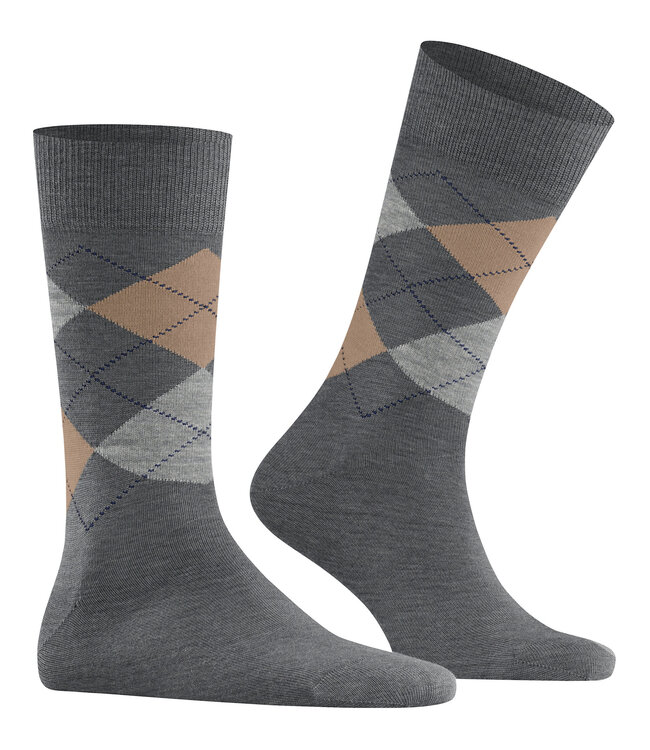 Burlington Paar Sokken, Model Edinburgh,  Dark Grey, Aigle