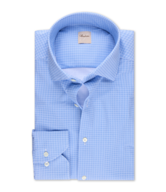 Stenstroms Stenstroms, Overhemd, Lange Mouw, Active Stretch-fabric Jersey, Lichtblauw, Microprint, Slimline