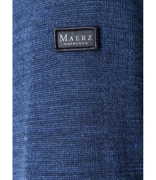 Maerz Munchen Half-Zip Trui,  Merino Wol, RAF-Blauw