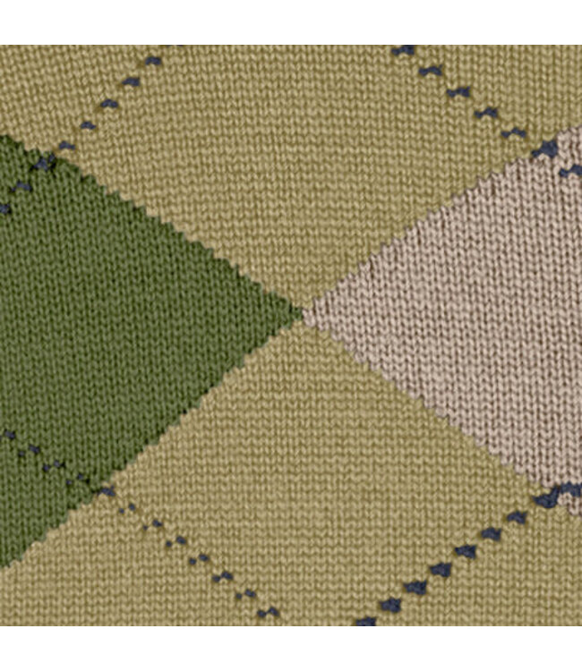 Burlington Paar Sokken, Model Edinburgh, Groen, Beige, Aigle