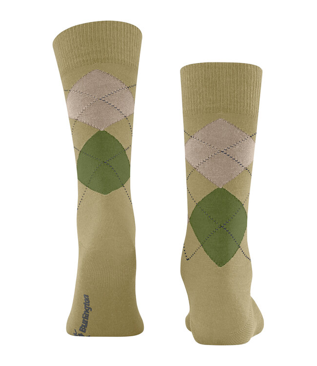 Burlington Paar Sokken, Model Edinburgh, Groen, Beige, Aigle