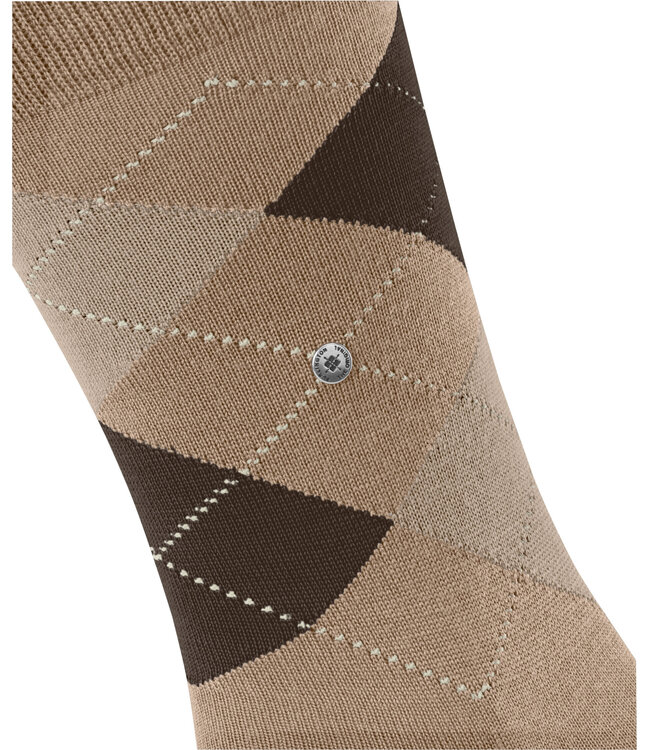 Burlington Paar Sokken, Model Edinburgh, Beige, Bruin Mix