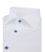 Stenstroms Overhemd, Twill, Twofold Katoen, Lange Mouw, Wit, Regular Fit