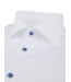 Stenstroms Overhemd, Twill, Twofold Katoen, Lange Mouw, Wit, Slimline