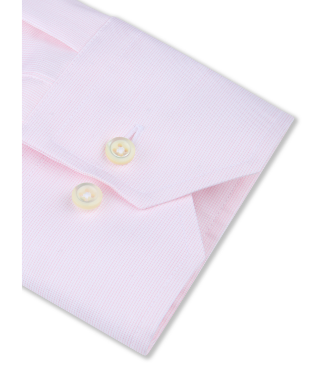 Stenstroms Overhemd, Twill, Twofold Katoen, Lange Mouw, Roze, Slimline