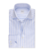 Stenstroms Overhemd, Twill Katoen, Lange Mouw, Schiller Kraag / One Piece Collar, Wit, Lichtblauw Gestreept, Regular Fit