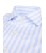 Stenstroms Overhemd, Twill Katoen, Lange Mouw, Schiller Kraag / One Piece Collar, Wit, Lichtblauw Gestreept, Regular Fit