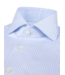 Stenstroms Overhemd, Twill Katoen, Lange Mouw, Schiller Kraag / One Piece Collar, Wit, Lichtblauw, Gestreept, Smalle Streep, Slimline