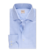 Stenstroms Overhemd, Schiller Kraag, One Piece Collar, Lange Mouw, Twill Katoen, Wit, Lichtblauw, Pinstripe, Slimline