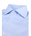 Stenstroms Overhemd, Schiller Kraag, One Piece Collar, Lange Mouw, Twill Katoen, Wit, Lichtblauw, Pinstripe, Slimline