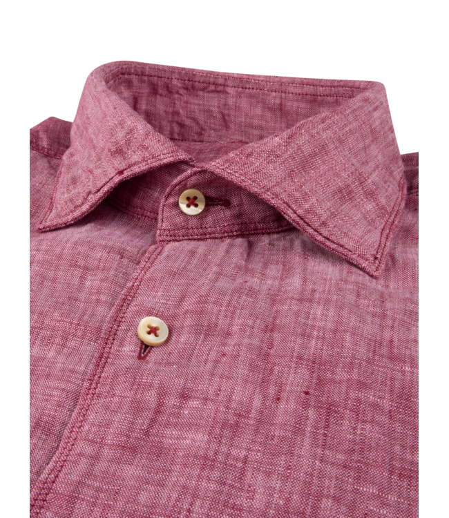 Stenstroms Overhemd, Linnen, Lange Mouw, Regular Fit, Oud Roze