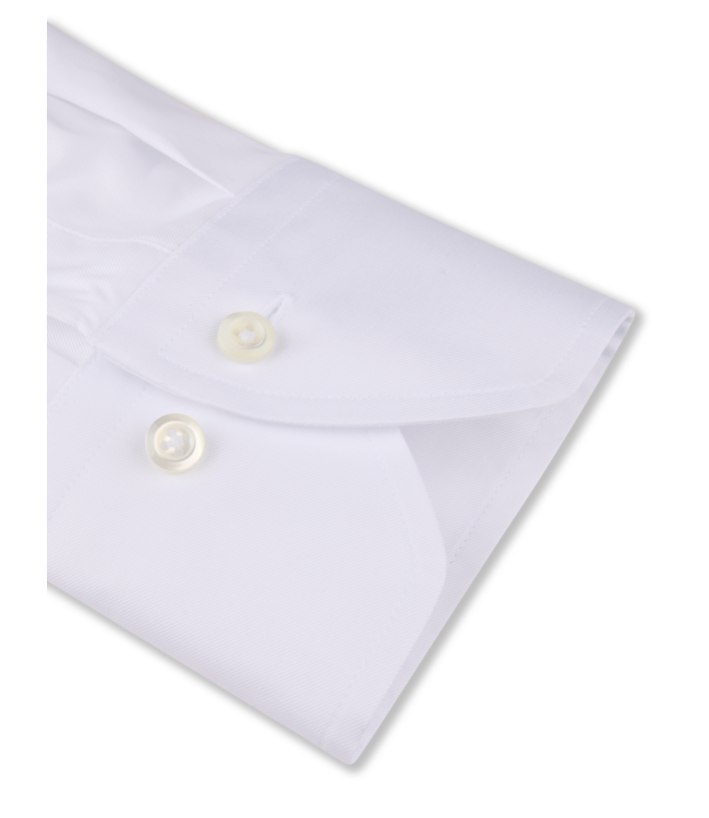 Stenstroms Overhemd, Twill Katoen, Lange Mouw, Regular Fit, Schiller Kraag / One Piece Collar, Wit