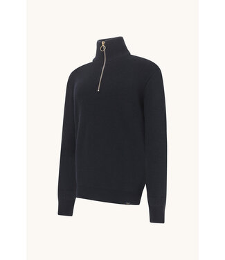 Paul & Shark Paul & Shark, Trui, Half-Zip, Tech Wol Mix, Donkerblauw