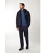 Paul & Shark Trui, Half-Zip, Wol, Jeansblauw, Ribcord Details Lichtblauw
