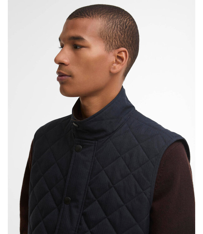 Barbour Quilted Bodywarmer met Rits, Donkerblauw, Lux Lowerdale Gilet, Dark Navy