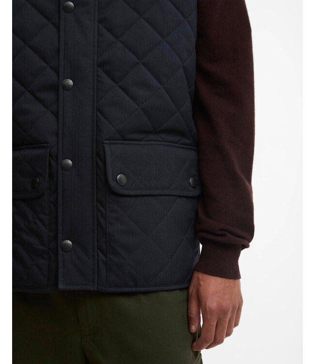 Barbour Quilted Bodywarmer met Rits, Donkerblauw, Lux Lowerdale Gilet, Dark Navy