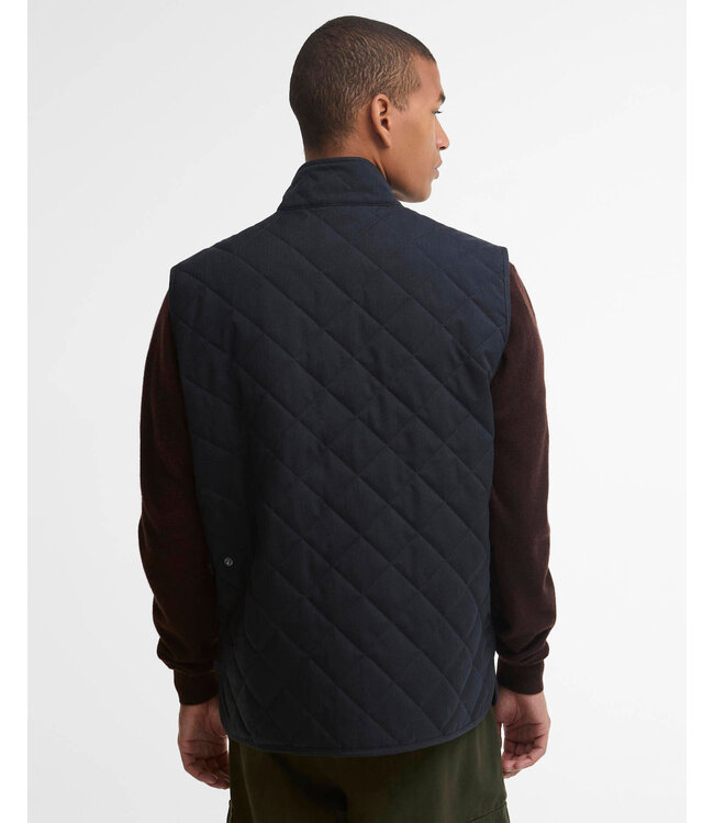 Barbour Quilted Bodywarmer met Rits, Donkerblauw, Lux Lowerdale Gilet, Dark Navy
