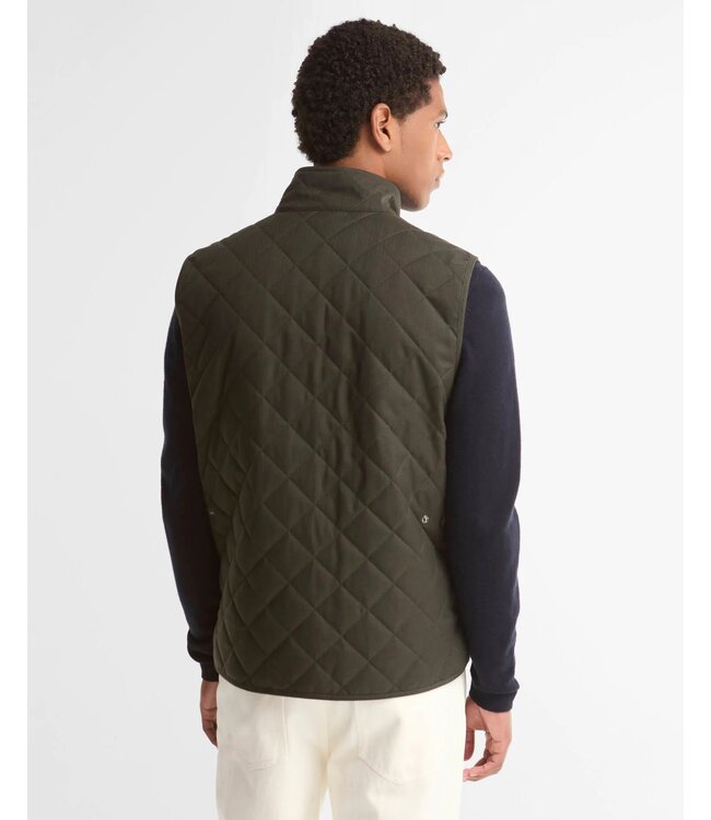 Barbour Quilted Bodywarmer met Rits, Groen, Lux Lowerdale Gilet, Dark Sage