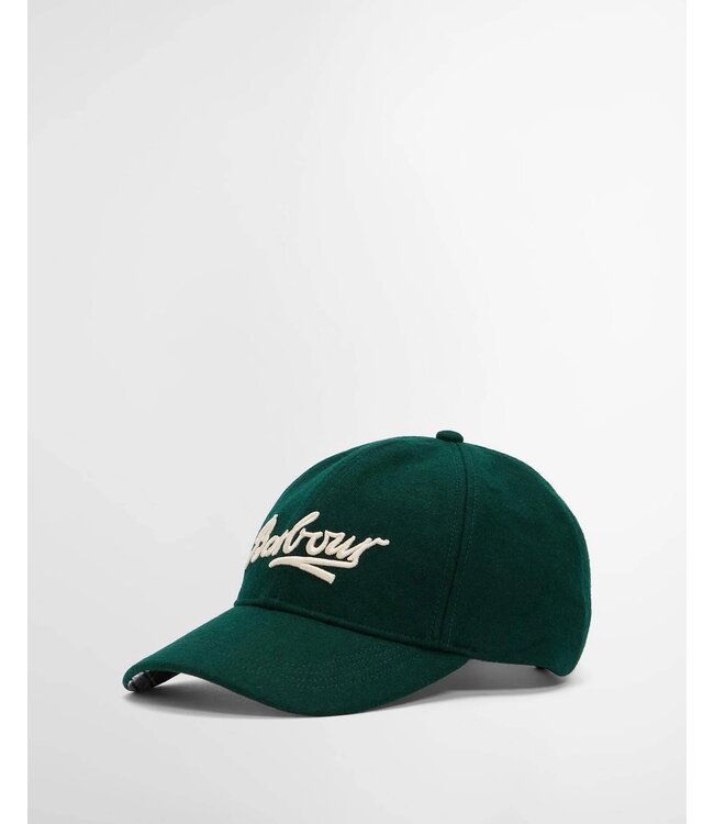 Barbour Bowery Sports Cap, Wol Blend, Forest Green, Groen