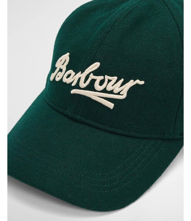 Barbour Bowery Sports Cap, Wol Blend, Forest Green, Groen