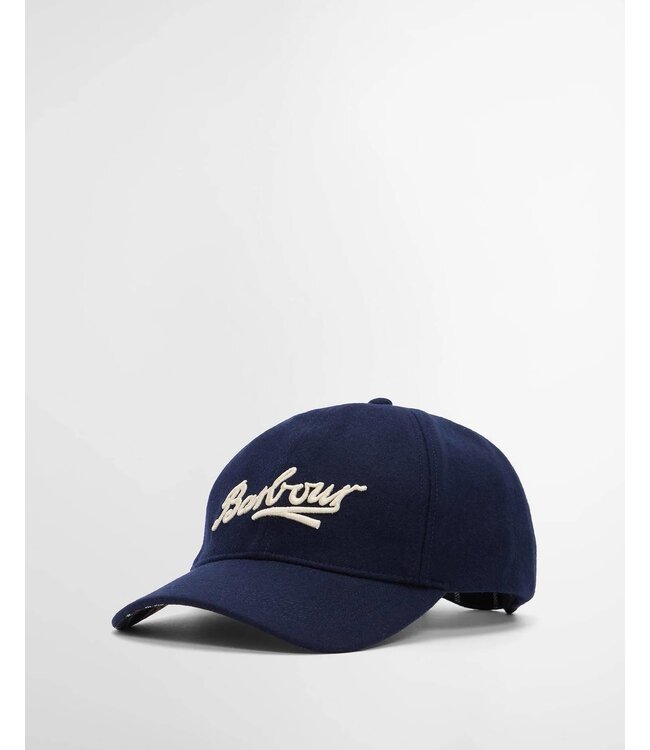 Barbour Bowery Sports Cap, Wol Blend, Navy, Blauw