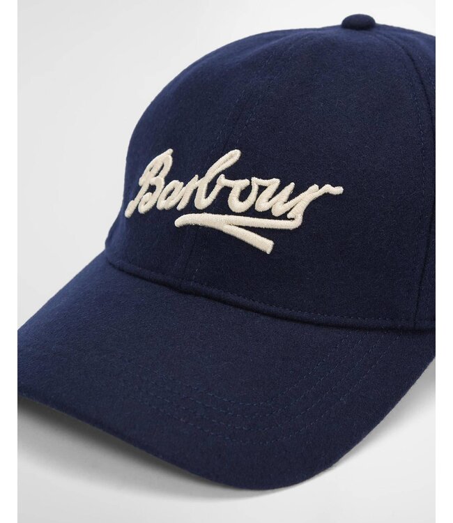 Barbour Bowery Sports Cap, Wol Blend, Navy, Blauw