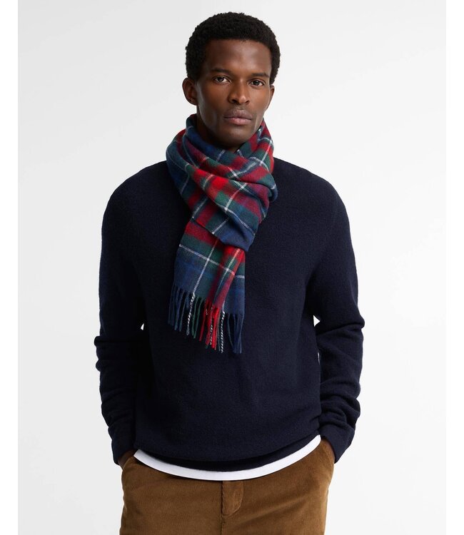 Barbour Sjaal, Wol, Cashmere Mix, New Check Tartan Geruit, Evergreen Tartan Scarf
