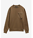 Barbour Sweater, Interlock Pique Katoen, Beech, Olijfgroen