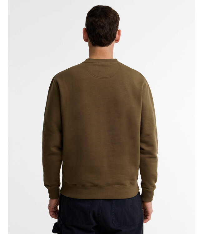 Barbour Sweater, Interlock Pique Katoen, Beech, Olijfgroen