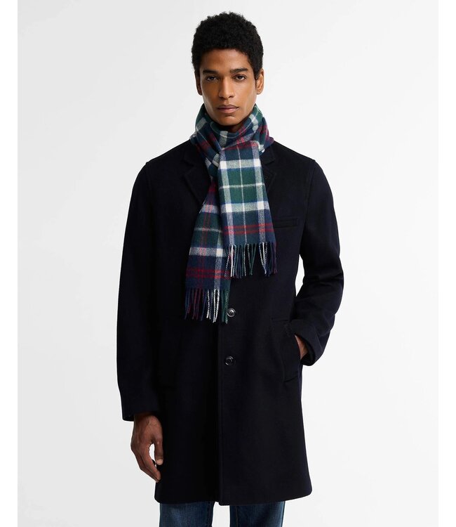 Barbour Sjaal, Merino Cashmere Mix, Evergreen Tartan Blauw, Rood, Wit, Groen Geruit