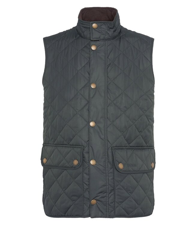 Barbour Quilted Bodywarmer met Rits, Groen, New Lowerdale Gilet, Sage