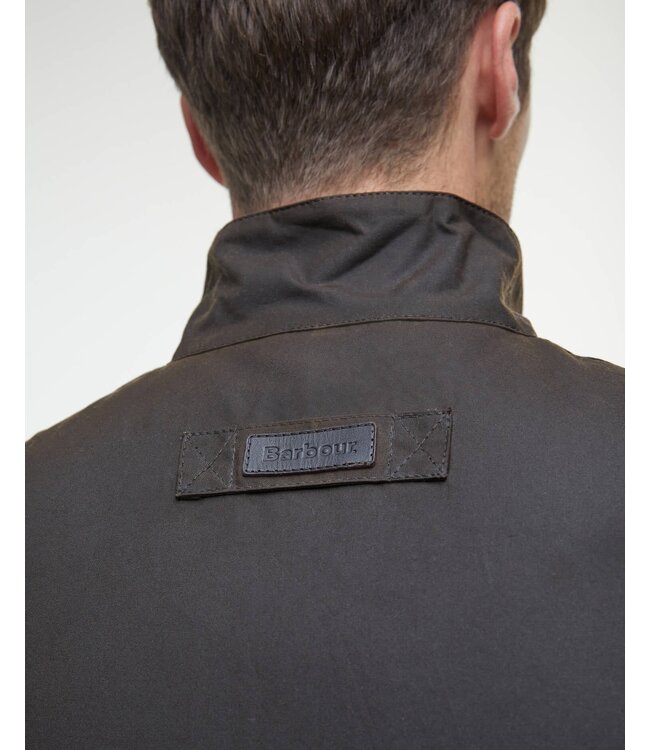 Barbour Bodywarmer met Rits, Waxed, Model Westmorland, Olijf Groen, Olive