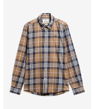 Barbour Barbour, Overhemd, Tailored Fit, Katoen, Model Edgar, Blauw Beige, Rood Wit Geruit