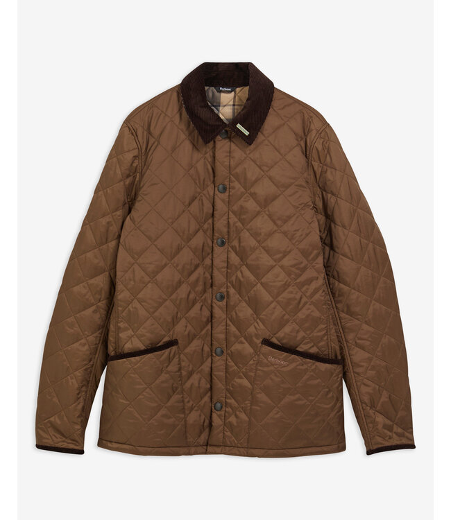 Barbour Jas, Tailored Fit, Quilted, Driekwart, Model Icons Heritage,  Bruin, Earth