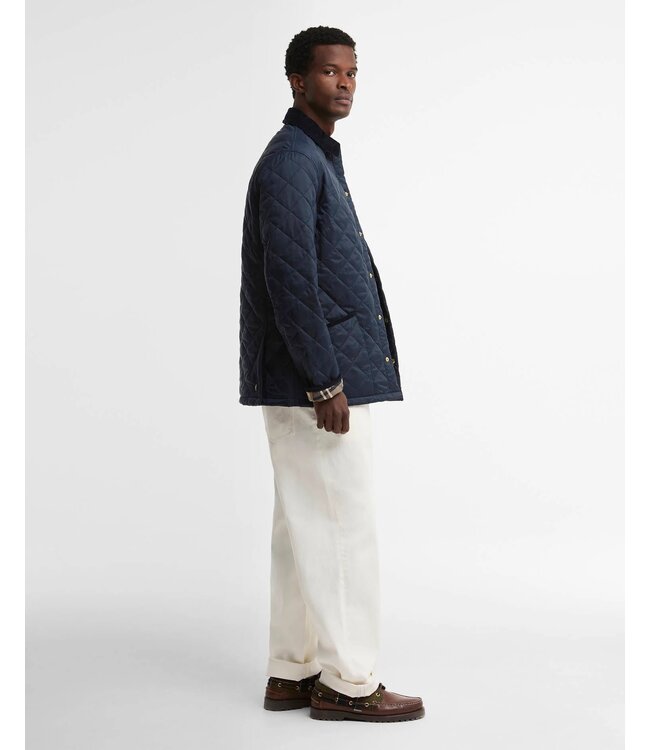 Barbour Jas, Tailored Fit, Quilted, Driekwart, Model Icons Heritage, Donkerblauw, Navy