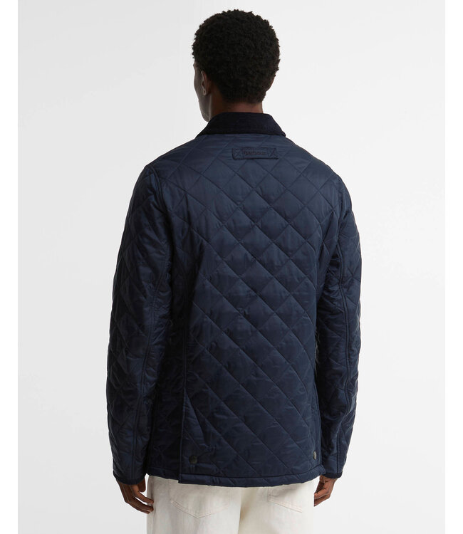 Barbour Jas, Tailored Fit, Quilted, Driekwart, Model Icons Heritage, Donkerblauw, Navy