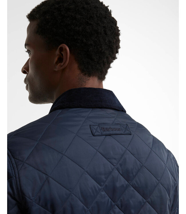 Barbour Jas, Tailored Fit, Quilted, Driekwart, Model Icons Heritage, Donkerblauw, Navy