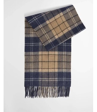 Barbour Barbour,  Sjaal, Lamswol, Birchwood Dress Tartan, Reversible, Blauw, Beige Geruit