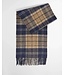 Barbour Sjaal, Lamswol, Birchwood Dress Tartan, Reversible, Blauw, Beige Geruit