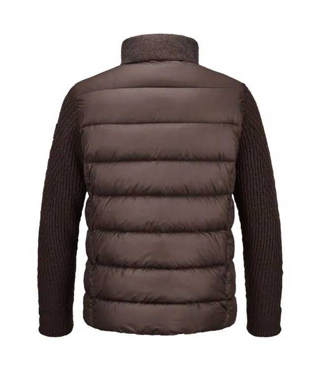 Milestone Vest/Jas met Rits, Hybrid, Gebreide Mouw, Bruin