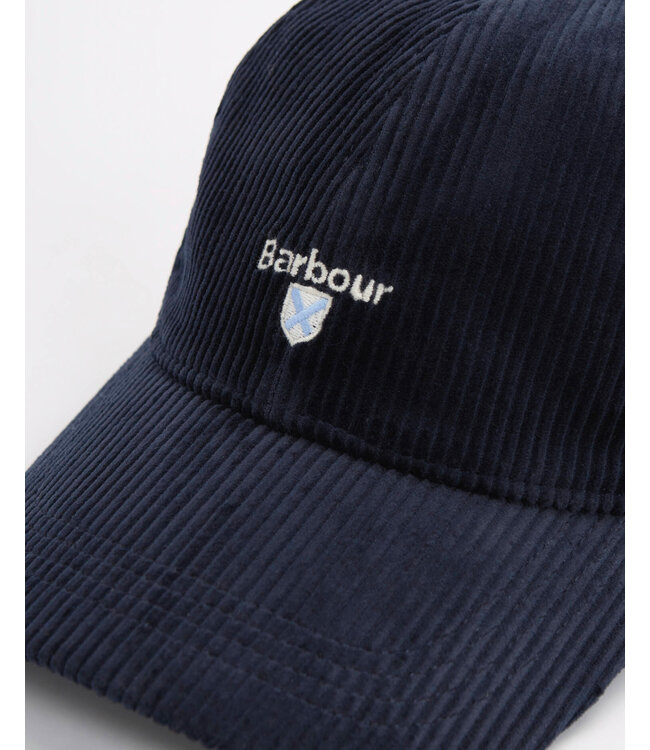 Barbour Sports Cap, Ribcord, Donkerblauw, Navy